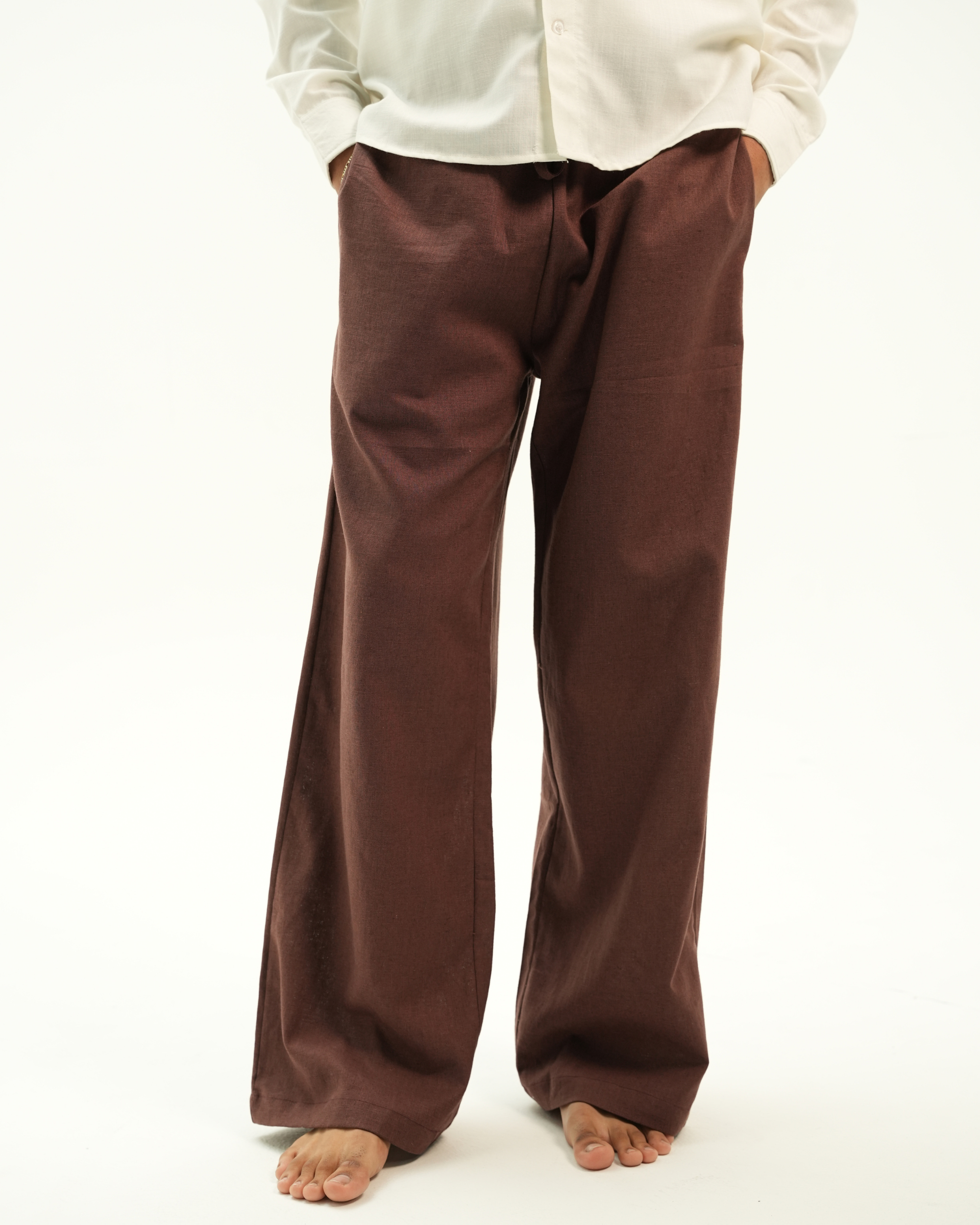 MOCHA LINEN PANTS